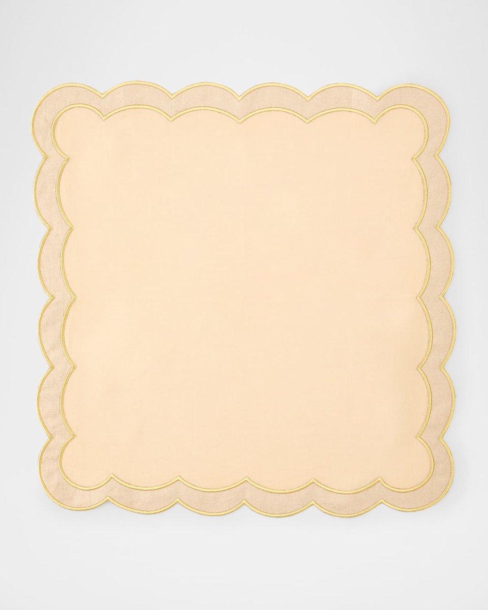 Earth Scalloped Border Napkin